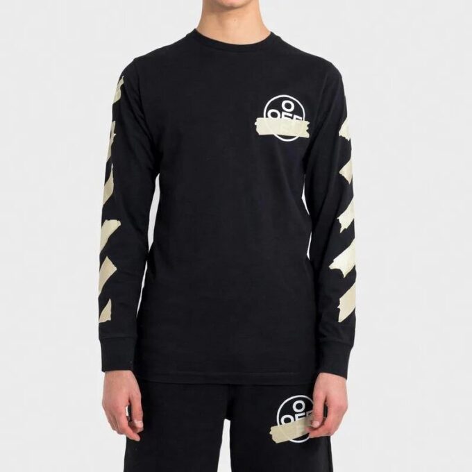 Tape Arrows Long Sleeve T-Shirt “Black”