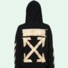 Tape Arrows Over Hoodie “Black/Beige”
