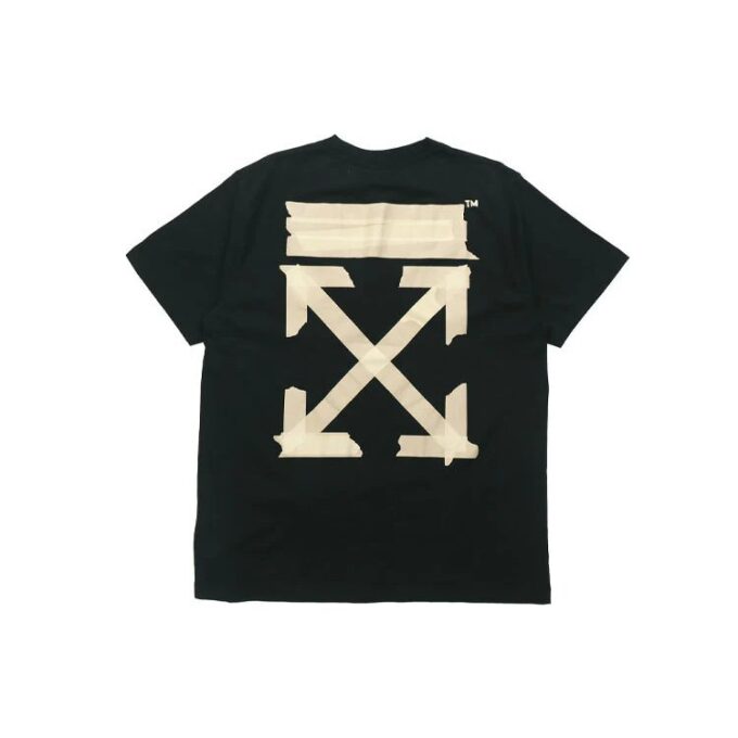 Tape Arrows Short Sleeve Over T-Shirt “Black”