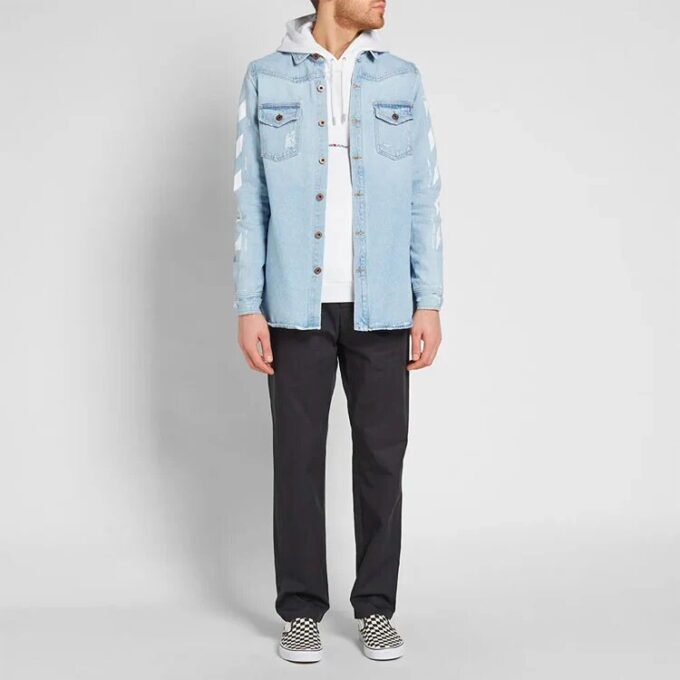 Temperature C/O Virgil Abloh Men’ s Temperature Denim Shirt Light Blue