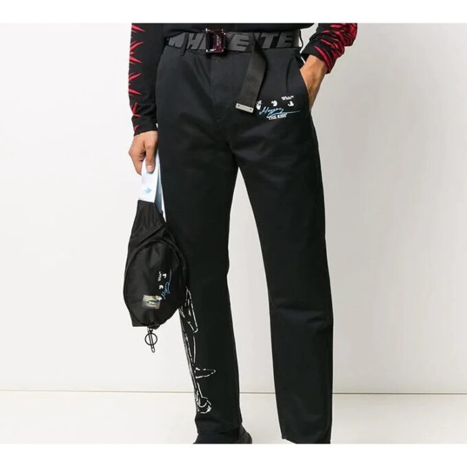 The Kiss Printed Straight-Leg Trousers