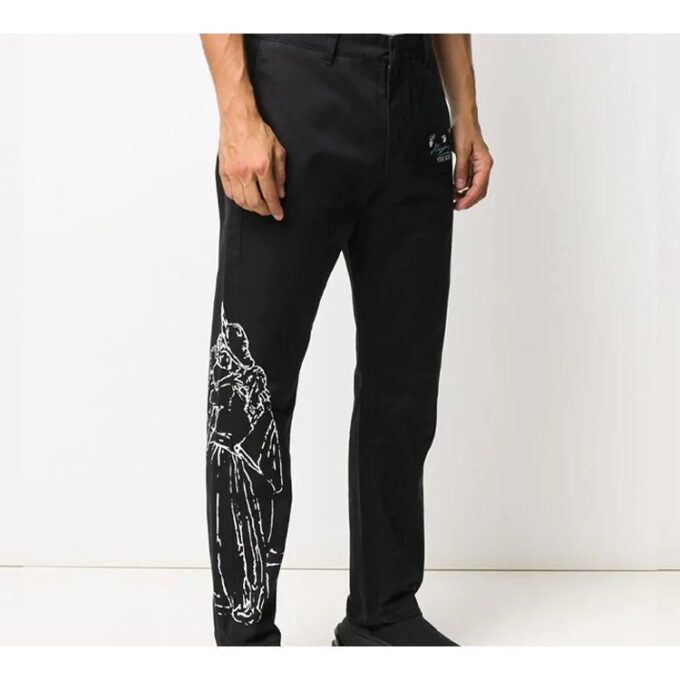The Kiss Printed Straight-Leg Trousers