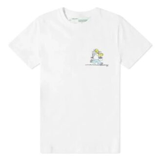 The Simpsons Printing Short Sleeve White