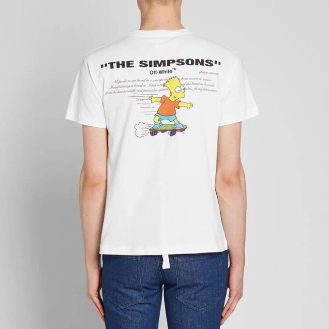 The Simpsons Printing Short Sleeve White