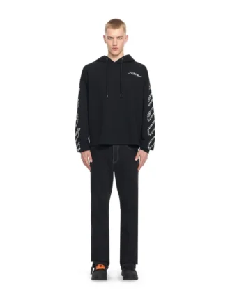 Type Arrow Diagonal Loose Hoodie