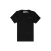 Unfinished Loose Round Neck Short Sleeve Black