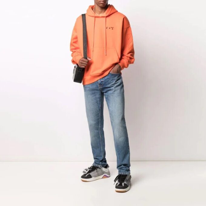 Unisex FW21 Logo-detail Diag-stripe Orange