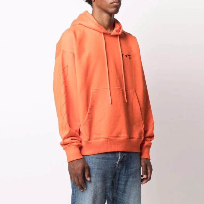 Unisex FW21 Logo-detail Diag-stripe Orange