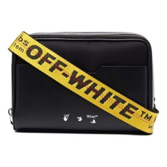 Unisex Leather Single-Shoulder Bag Black