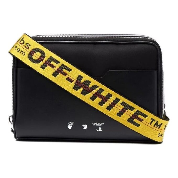 Unisex Leather Single-Shoulder Bag Black