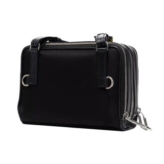 Unisex Leather Single-Shoulder Bag Black