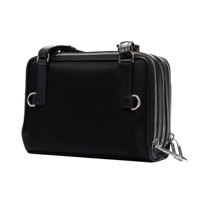 Unisex Leather Single-Shoulder Bag Black