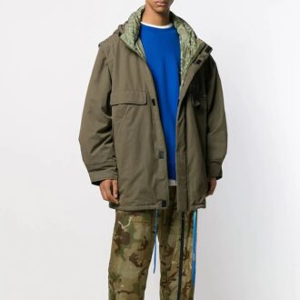 Unisex Padded Hooded Windbreaker Jacket Green
