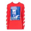 Unisex Red Printing Long Sleeves Loose Fit