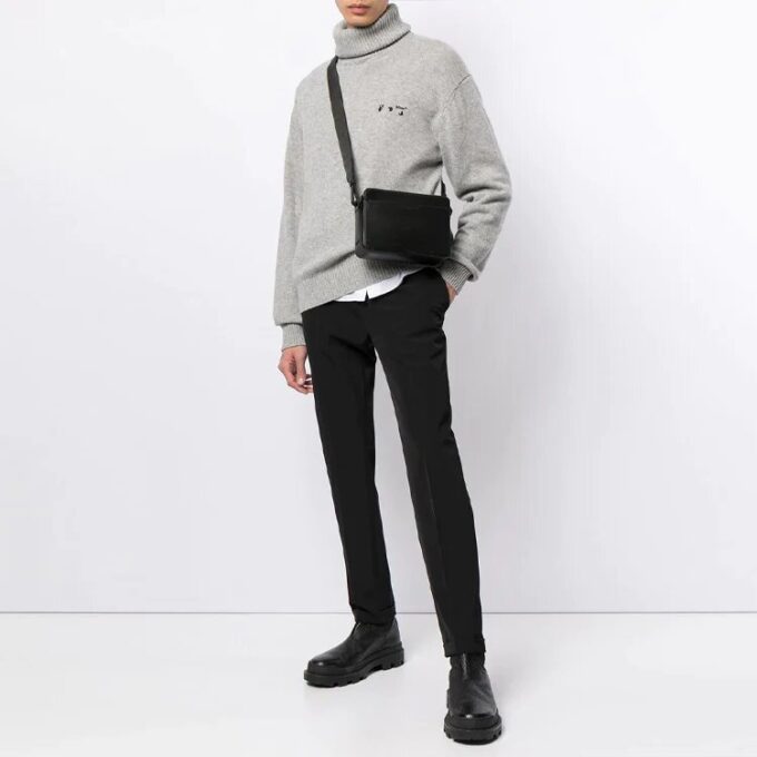 Unisex SS21 Logo Embroidery Sweater Gray
