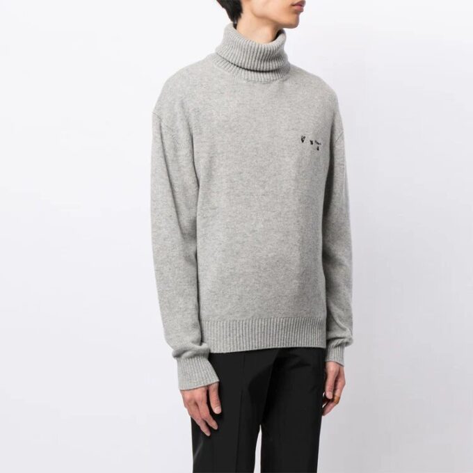 Unisex SS21 Logo Embroidery Sweater Gray