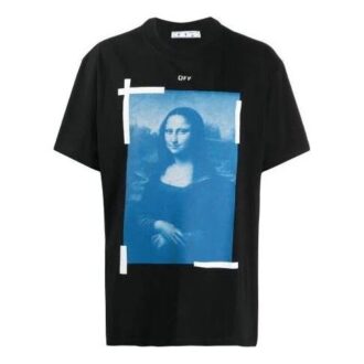 Unisex SS21 Mona Lisa Printing Black