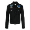 Varsity Patch Denim Jacket “Black Blue”