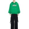Varsity-Print Cotton Hoodie “College Green”