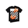 Virgil Abloh Black Diag Fire Short Sleeve