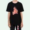Virgil Abloh Black Diag Fire Short Sleeve