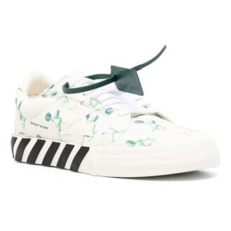 Vulc Low Canvas Alien Logo Applique “White Green Black”