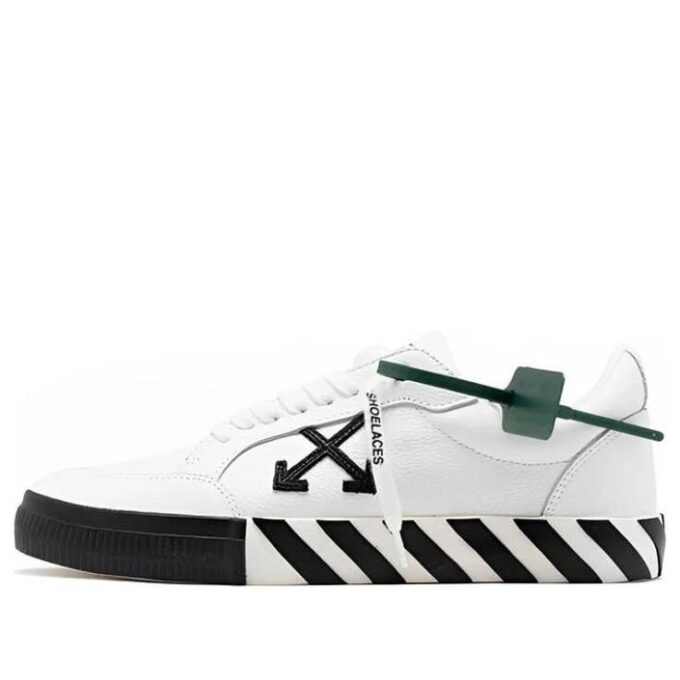 Vulc Low Leather Sneaker “White Black”