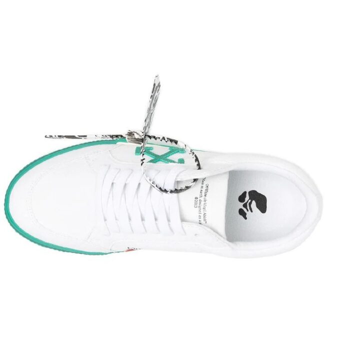 Vulcanised Low-Top Casual Shoes White/Green