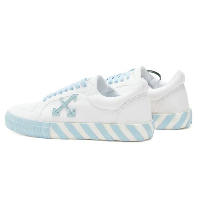 Vulcanized Low Sneaker “White Blue”
