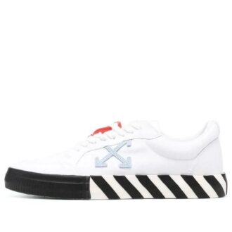 Vulcanized low-top Sneakers “White Black Orange”