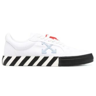 Vulcanized low-top Sneakers “White Black Orange”