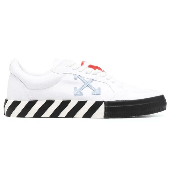 Vulcanized low-top Sneakers “White Black Orange”