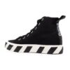 Vulcanized Mid-Top Canvas Sneakers “Black White Green”