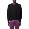 Wave Crew Neck Jumper “Black”