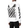 Wave Diag Print Zip-Up Hoodie