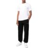 Wave Diagonal Slim Sweat Pant “Black”