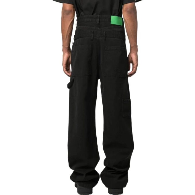 Wave Off Canvas Double Over Pant “Black”