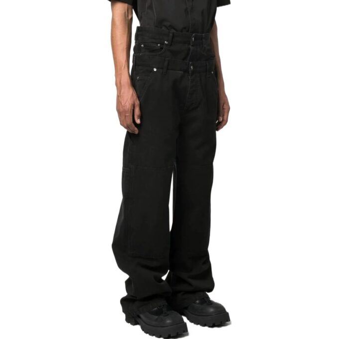 Wave Off Canvas Double Over Pant “Black”