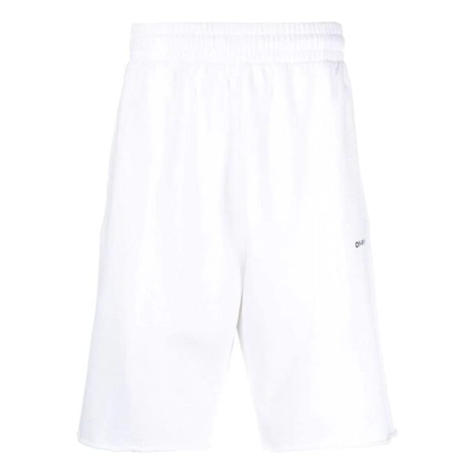Wave Out Diag Mesh Shorts “White”