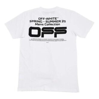 Wavy Line Logo Basic Alphabet Slogan Short Sleeve Ordinary Version White