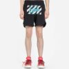 Wavy Line Mesh Shorts Black/Multicolor