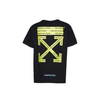 Yellow Arrow Short Sleeve Black