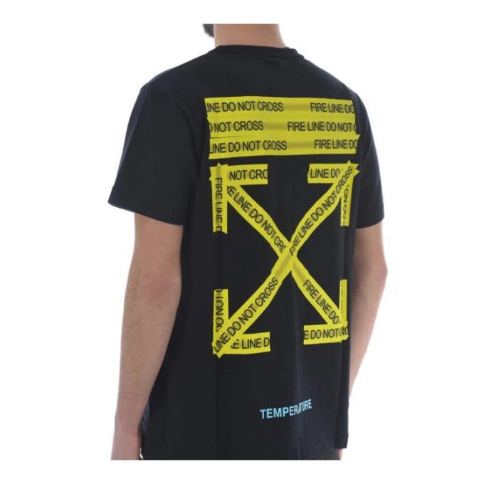 Yellow Arrow Short Sleeve Black