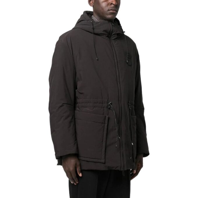 Zip-Up Long-Sleeved Padded Jacket “Black”