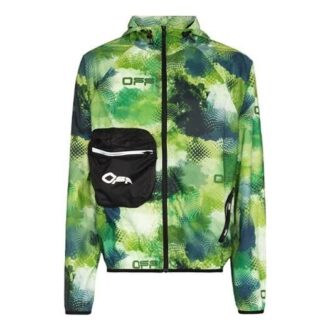 Zipper Camouflage Printing Jacket Version Green
