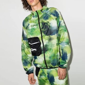 Zipper Camouflage Printing Jacket Version Green
